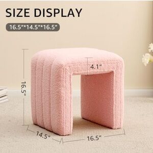 Pink Textured Stool